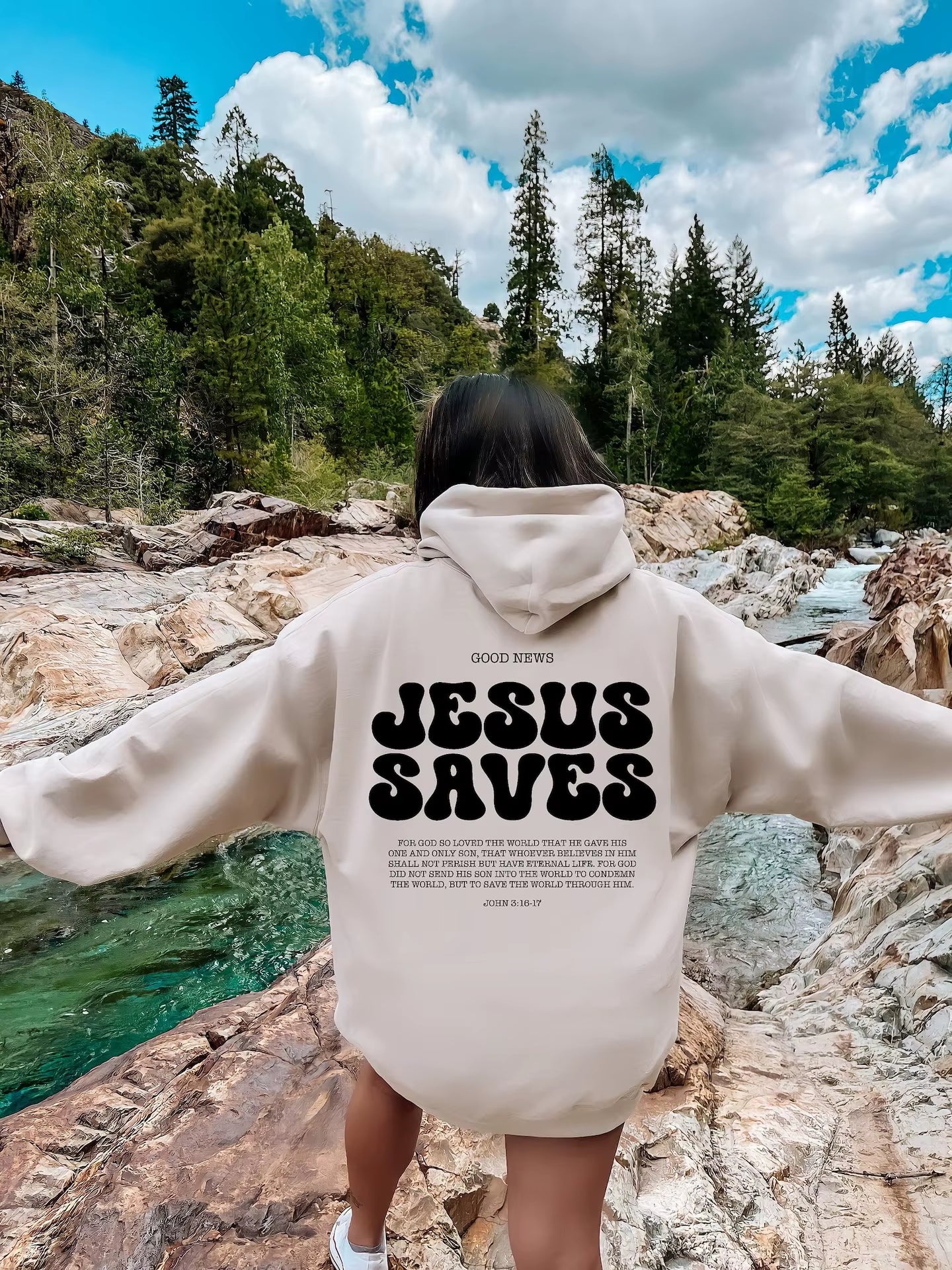 Jesus Saves Sweatshirt Christian Sweatshirts Faith Top Jesus Hoodie Bible Verses Crewneck Sweatshirt Women Graphic Pullover Tops